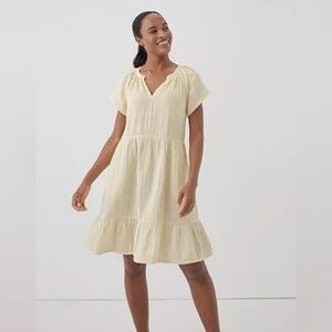 Pact Cream Mini Dress